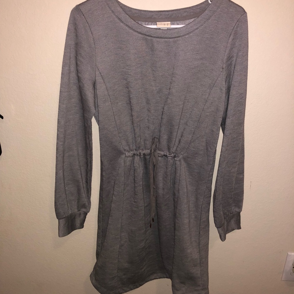 Grey sweater dress